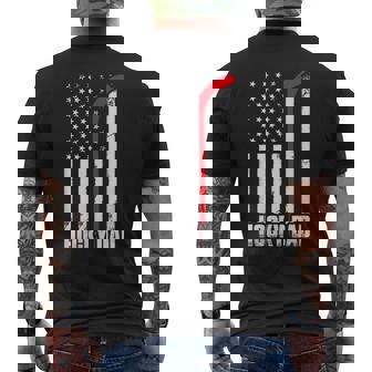 Hockey Dad Usa American Flag Fathers Day 4Th Of July Men's T-shirt Back Print - Thegiftio UK