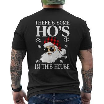 Hoes In This House Christmas Theres Some Hos In This House Mens Back Print T-shirt - Thegiftio UK