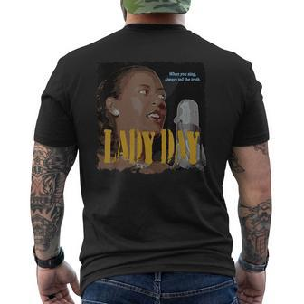 Holiday Jazz Wisdom Vocalist Singer Musician Men's T-shirt Back Print - Monsterry DE