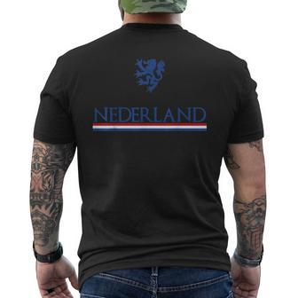 Holland Netherlands Patriotic Flag Of Nederland Men's T-shirt Back Print - Thegiftio