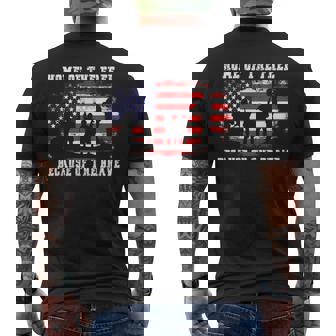 Home Of The Free Because Of The Brave American Flag Men's T-shirt Back Print - Monsterry