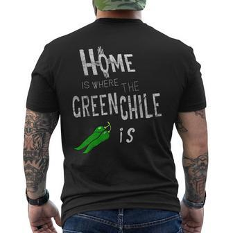 Home Is Where The Green Chile Is New Mexico Men's T-shirt Back Print - Monsterry AU