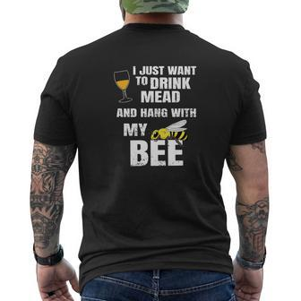 Homebrew Mead Gif Beekeeping Hang With My Bee Tee Mens Back Print T-shirt - Thegiftio UK