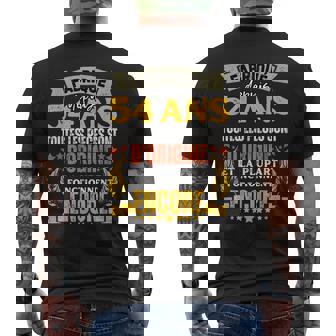 Homme 54 Ans Anniversaire Homme Cadeau Rigolo 54 Ans Blague T-shirt imprimé au dos - Cadeauxyz