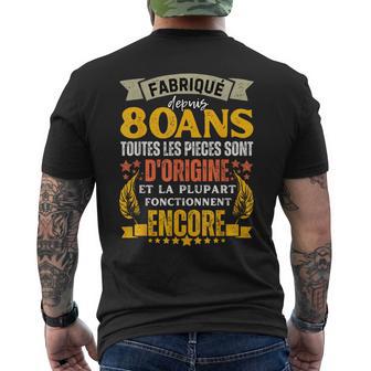 Homme 80 Ans Anniversaire Homme Cadeau Rigolo 80 Ans Blague T-shirt imprimé au dos - Cadeauxyz
