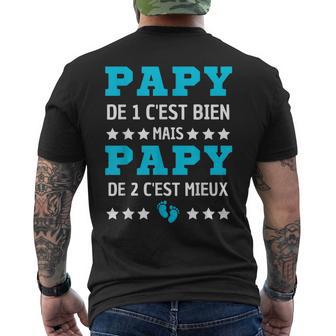 Homme Annonce Grossesse Papy 2Eme Enfant 2024 Futur Grand Pére T-shirt imprimé au dos - Cadeauxyz