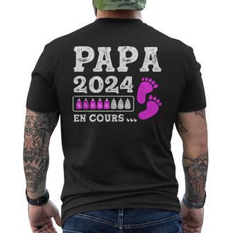 Homme Futur Papa 2024 En Cours Humour Bebe Annonce Grossesse Papa T-shirt imprimé au dos - Cadeauxyz