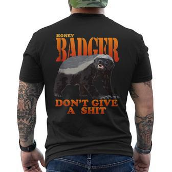 Honey Badger Don't Give A Shit Men's T-shirt Back Print | Mazezy
