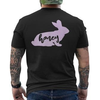 Honey Bunny Rabbit Easter Men's T-shirt Back Print - Monsterry