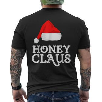 Honey Claus Christmas Hat Family Pj Matching Group Pajama Mens Back Print T-shirt - Thegiftio UK