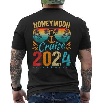 Honeymoon Cruise For Matching Couples 2024 Just Married Men's T-shirt Back Print | Seseable CA