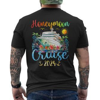 Honeymoon Cruise For Matching Couples 2024 Just Married Men's T-shirt Back Print - Monsterry DE
