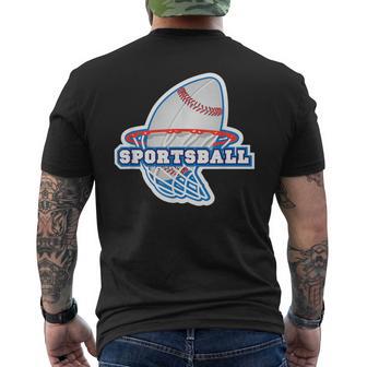 Hooray For Sportsball Anti Or Apathetic Sports Fan Men's T-shirt Back Print - Monsterry