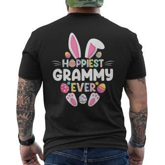 Hoppiest Grammy Ever Easter Happy Easter Day Grandma Men's T-shirt Back Print - Monsterry CA