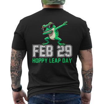 Hoppy Leap Day Frog Leap Year Leapling Humor Pun Men's T-shirt Back Print | Mazezy