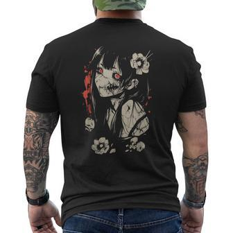 Horror Anime Manga Japan Japanese Creepy Kawaii Goth Men's T-shirt Back Print - Seseable