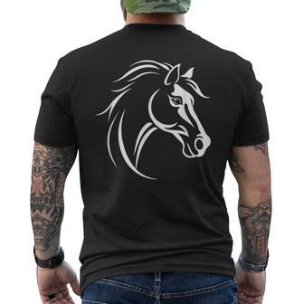 Horse Equestrian Riding Men's T-shirt Back Print - Seseable