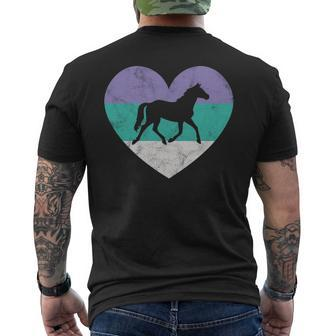 Horse Gif For Women & Girls Retro Vintage Cute Men's T-shirt Back Print | Mazezy