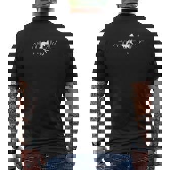 Horse Heartbeat Horse Lover Graphic Equestrian Mens Back Print T-shirt - Thegiftio UK