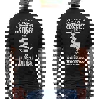 Horse Rider Retirement Plan Tees Mens Back Print T-shirt - Thegiftio