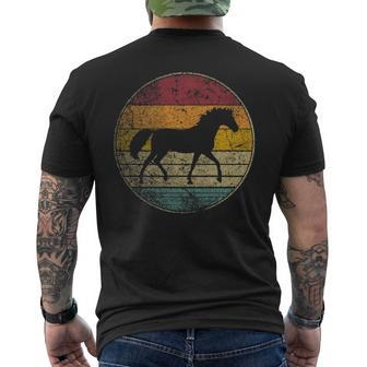 Horse Riding Love Equestrian Girl Vintage Distressed Retro Men's T-shirt Back Print | Mazezy