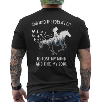 Horse For Women Into The Forest I Go Horse Riding Men's T-shirt Back Print | Mazezy CA