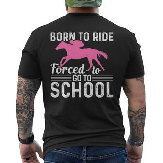 Horseback Riding Girl Horse Girl Men's T-shirt Back Print | Mazezy