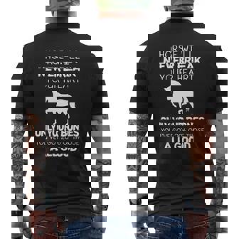 Horses Will Never Break Your Heart Horse Lover Mens Back Print T-shirt - Thegiftio UK