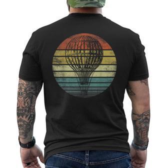 Hot Air Balloon Pilot Retro Balloon Sky Ride Festival Men's T-shirt Back Print - Monsterry UK