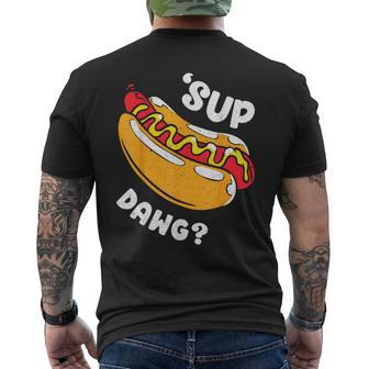 Hot Dog Cute 'Sup Dawg Weiner Party Sausage Hotdog Men's T-shirt Back Print - Monsterry