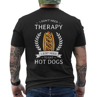 Hot Dog Hotdogs Frank Frankfurter Wiener Weenie Sausage Bun Men's T-shirt Back Print - Monsterry UK