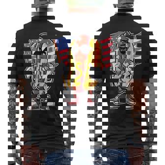 Hot Dog Sunglasses Us American Flag 4Th Of July Hotdog Men's T-shirt Back Print - Seseable