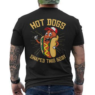 Hot Dogs Shaped This Body Men's T-shirt Back Print - Monsterry