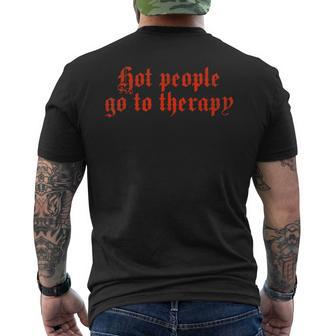 Hot People Go To Therapy Men's T-shirt Back Print - Monsterry