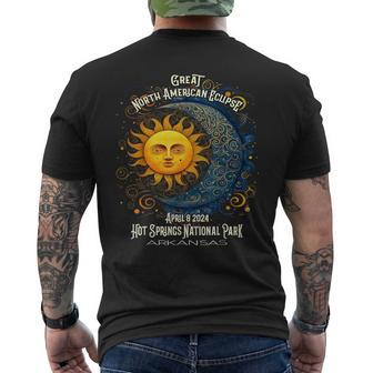 Hot Springs National Park Arkansas 2024 Eclipse April 8 Men's T-shirt Back Print - Seseable