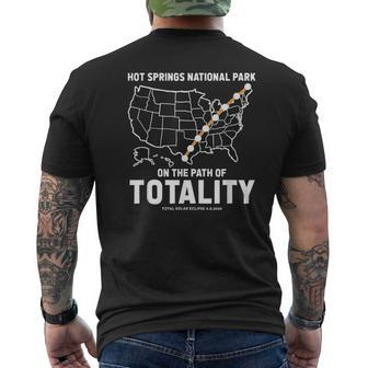 Hot Springs National Park On The Path Of Totality Eclipse Men's T-shirt Back Print - Monsterry AU