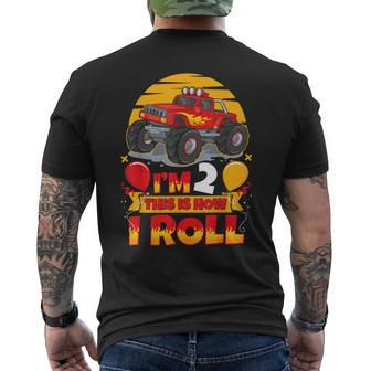 Hot Wheels Birthday I'm 2 This Is How I Roll Monster Truck Men's T-shirt Back Print - Monsterry UK