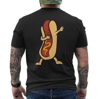 Hotdog Dabbing Hot Dog Men's T-shirt Back Print - Monsterry AU