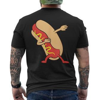 Hotdog Dabbing Kawaii Hot Dog Men's T-shirt Back Print - Monsterry UK