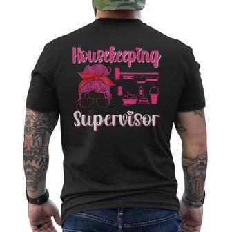 Housekeeping Supervisor Maid Household Cleaning Lady Men's T-shirt Back Print - Monsterry