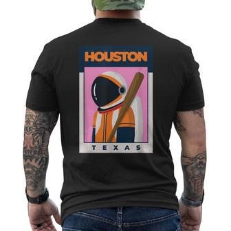 Houston City Texas Baseball Astronaut Men's T-shirt Back Print - Monsterry CA