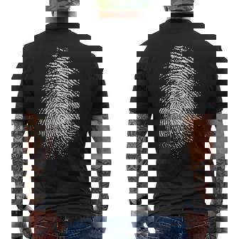 Huella Dactilar Grande Del Análisis De La Escena Del Crimen De Camiseta Hombre Estampado Espalda - Regaloses