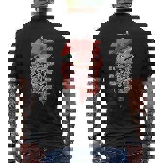 Human Anatomy Internal Organs With Eng Description For Learning Men's T-shirt Back Print - Thegiftio