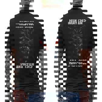 Human By Chance Alpha By Choice Alpha Leader Wolf Meme Men's T-shirt Back Print - Seseable