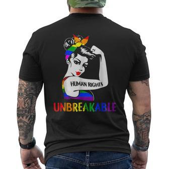 Human Rights Unbreakable Lgbt Pride Month 2022 V2 Mens Back Print T-shirt - Thegiftio UK