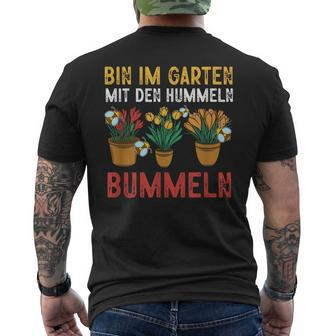 With Hummeln Bin Im Garten T-Shirt mit Rückendruck - Seseable