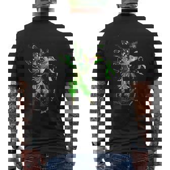 Hummingbird Holding Green Ribbon Kidney Disease Awareness Mens Back Print T-shirt | Seseable UK