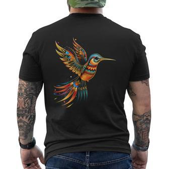 Hummingbird Native American Tribal Arts Indian Indigenous Men's T-shirt Back Print - Seseable