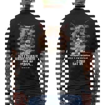 Humour Chat Avant Que Tu Demandes C'est Non Mème T-shirt imprimé au dos - Cadeauxyz