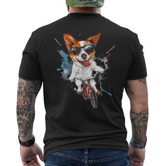 Hund Fahrrad Reiten I Lustiger Hund Auf Dem Fahrrad Hundeliebhaber T-Shirt mit Rückendruck - Seseable